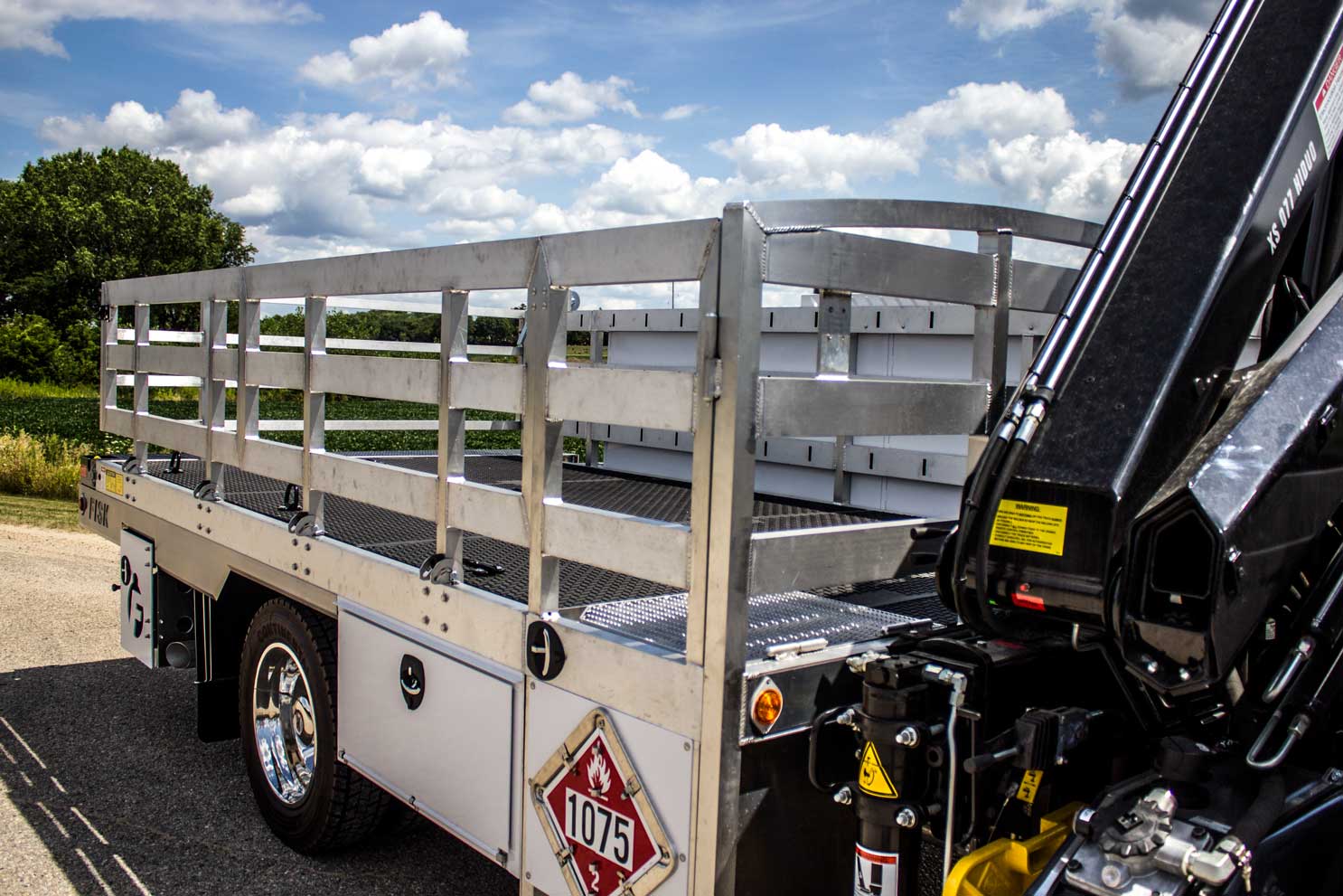 side view of truck bed