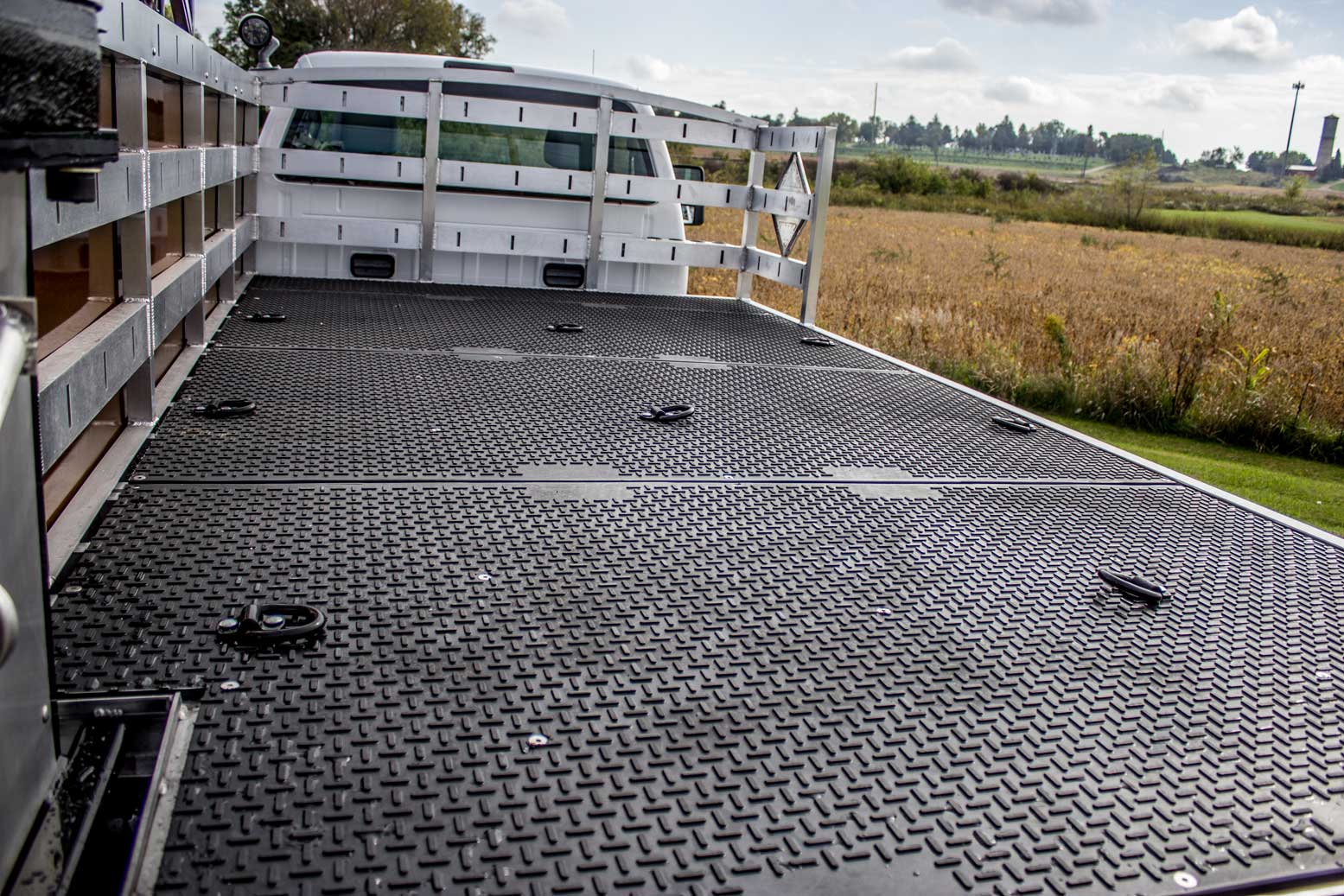 Bed of a service truck