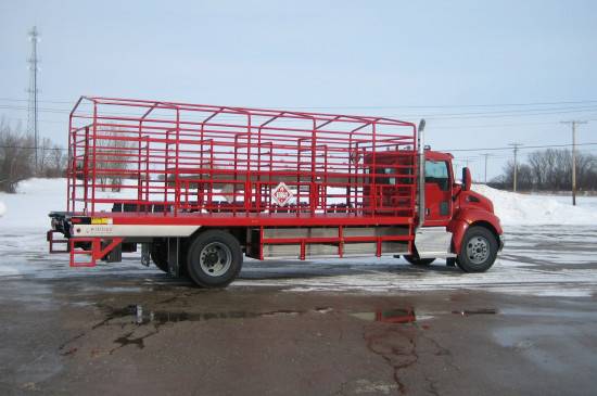 Custom propane bottle truck