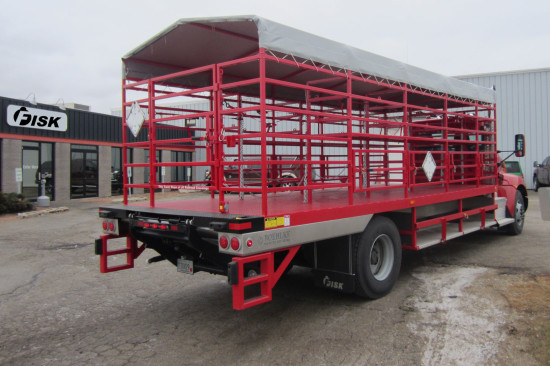 custom red bottle truck