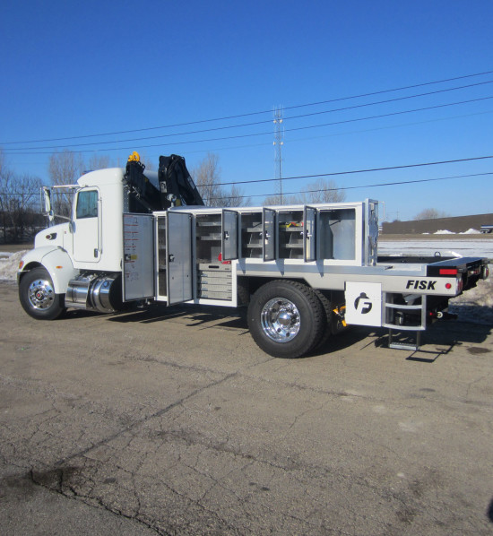 Open storage of a propane service truck