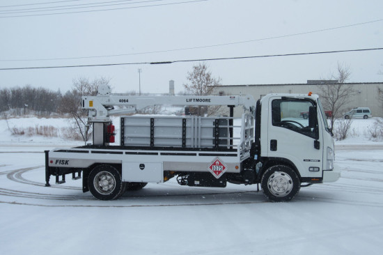 isuzu stick boom in snow