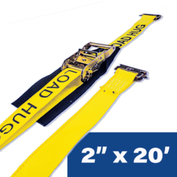 2″ x 20′ polyester e-track straps with ratchet