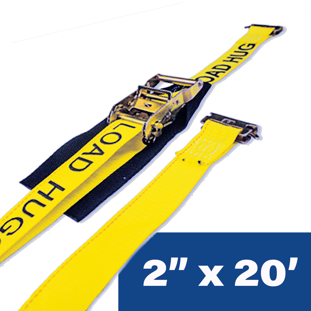 2″ x 20′ Polyester E-Track Straps With Ratchet