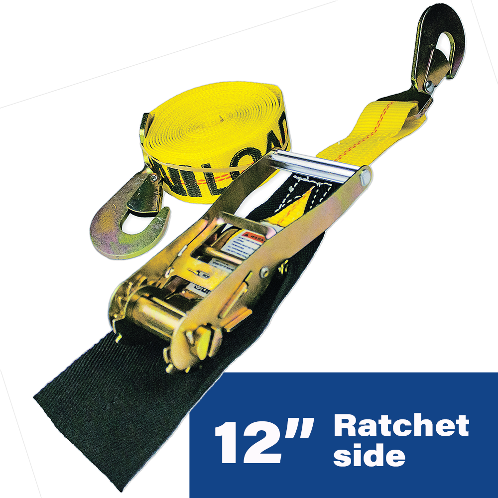 2″ x 18' Ratchet Straps (12″ Ratchet Side)