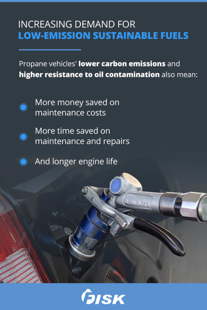 The propane industry is experiencing an increase in demand for low-emission sustainable fuels