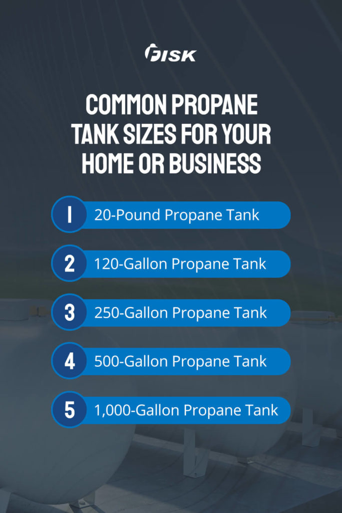 Common propane tank dimensions for your home or business