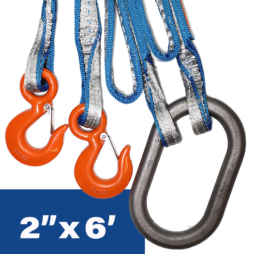 A 2" x 6' set of hooks and carabiner