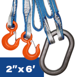 A 2" x 6' set of hooks and carabiner