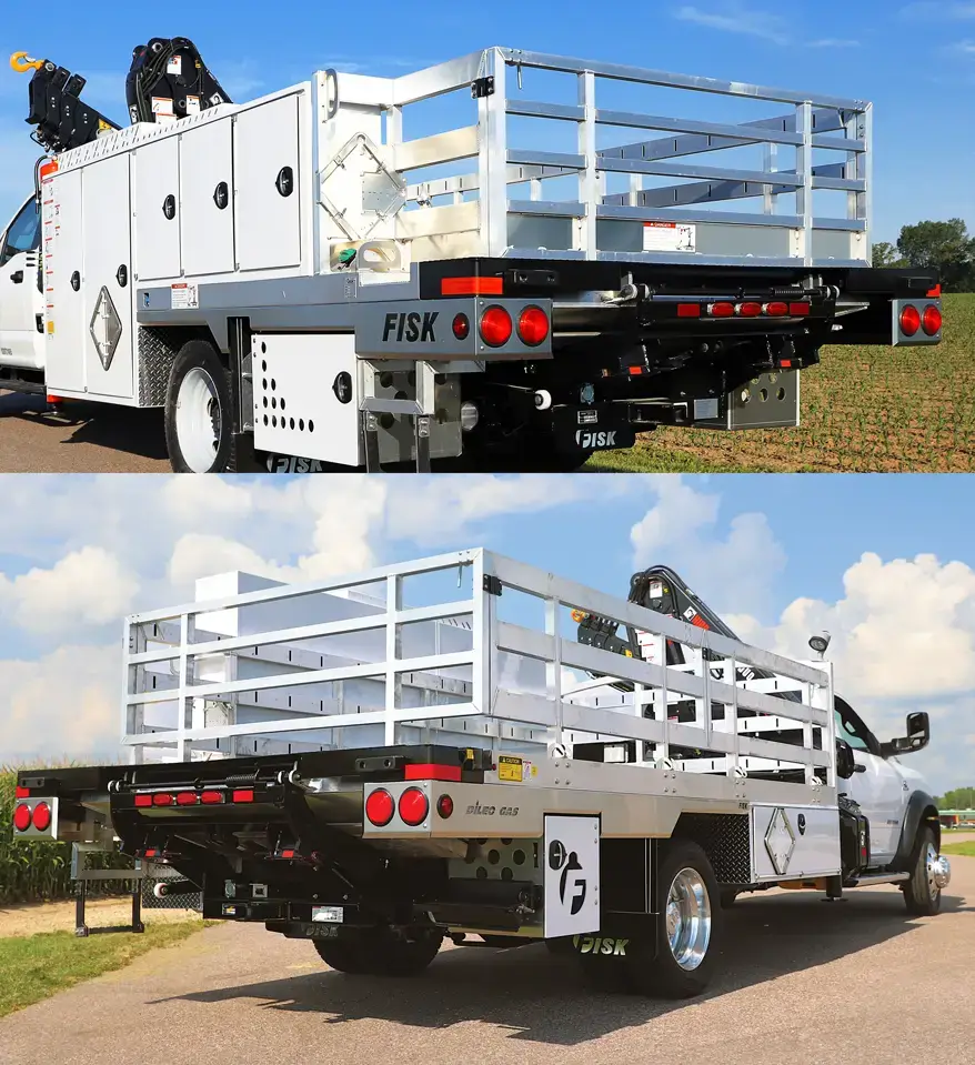 Rear View of FISK TX1 White Propane Tank Truck